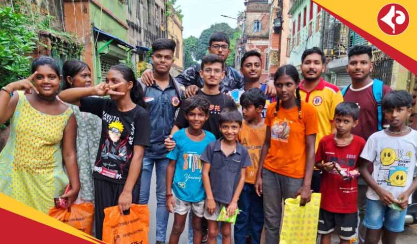 East Bengal Fans group bring joy to underprivileged kids on Durga Puja 2025 Festival with gifts