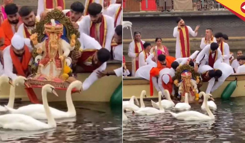 Viral Video of Ganesh Visarjan in London Sparks Debate Over Culture and Environment