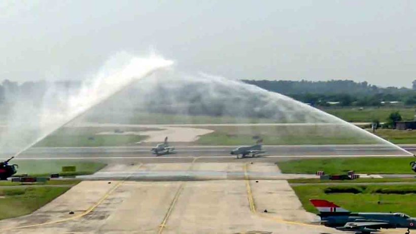 Water Cannon Salute to MiG 21