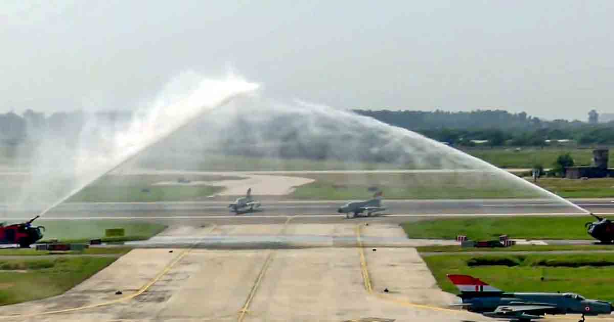Water Cannon Salute to MiG 21