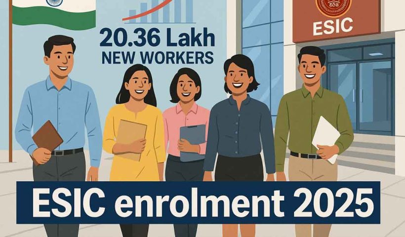 ESIC enrolment 2025, ESI scheme benefits India, July 2025 payroll data