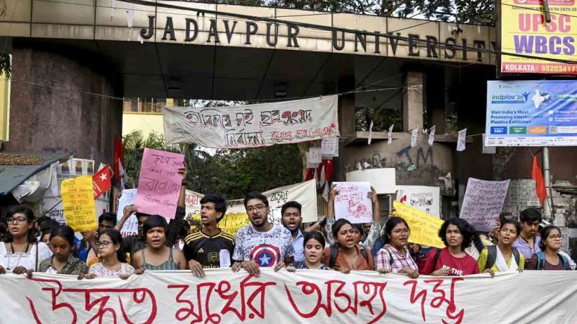 ABVP protest in jadavpur