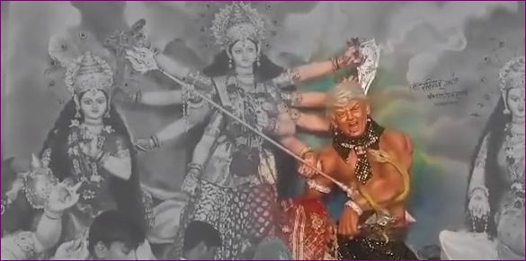 Trump Portrayed as Demon Mahishasura at Bihar Durga Puja Festival