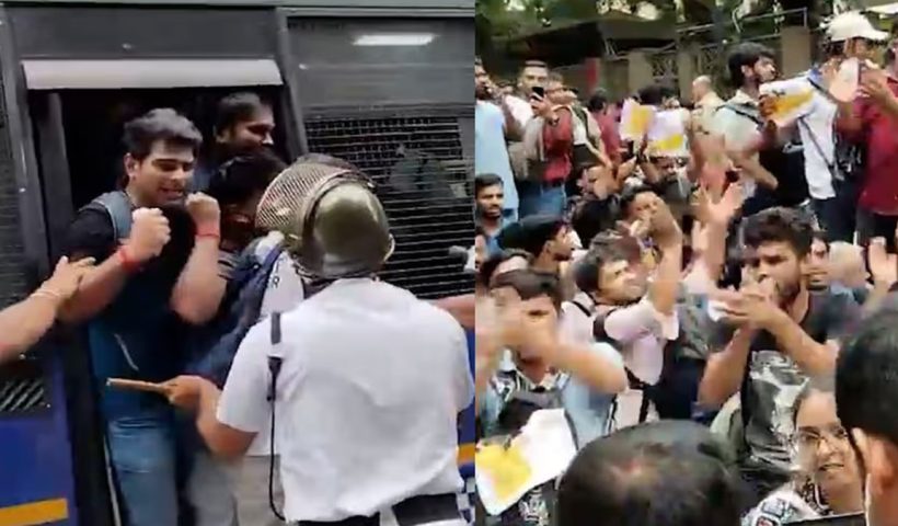 TET Aspirants Stage Protest, Surround Lawmakers’ Vehicles on Yashor Road