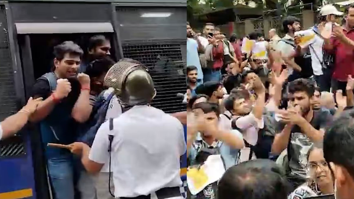 TET Aspirants Stage Protest, Surround Lawmakers’ Vehicles on Yashor Road