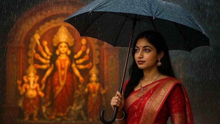 পঞ্চমীতে ভারী বৃষ্টির পূর্বাভাস, দক্ষিণবঙ্গে হলুদ সতর্কতা