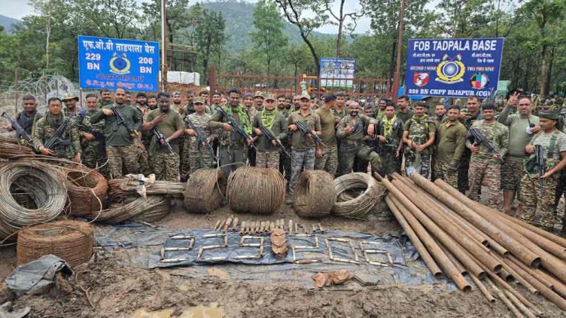 Security forces foil major Naxal plan in Chhattisgarh’s Bijapur. Five IEDs recovered near Karagutta base camp and safely defused.