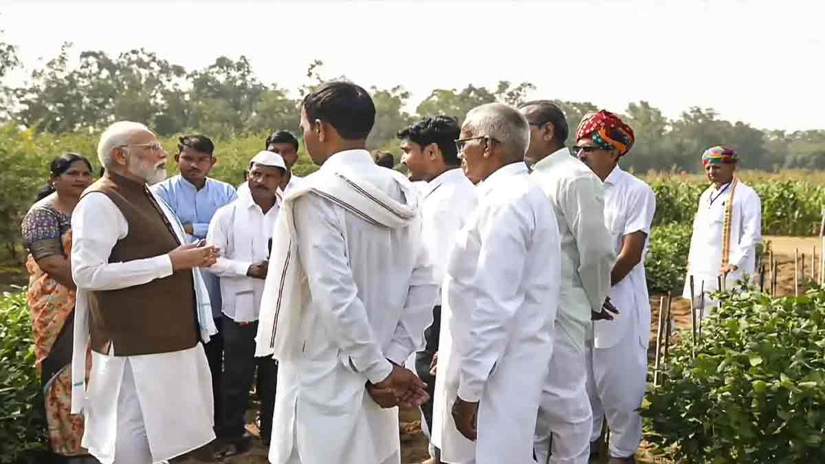 PM Modi interacted with farmers at ICAR-IARI Pusa, New Delhi. Farmers shared success stories of PM Kisan, PM Matsya Sampada Yojana. Modi emphasized natural farming, solar energy, and launched projects worth ₹42,000 crore.