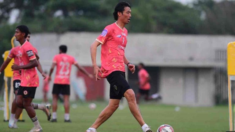 east-bengal-pre-season-hiroshi-ibusuki-no-9-jersey-ifa-shield-2025-training