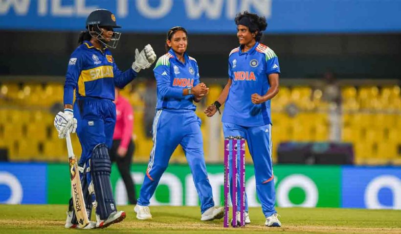 India beat Sri Lanka by 59 runs (DLS) in Women’s World Cup opener