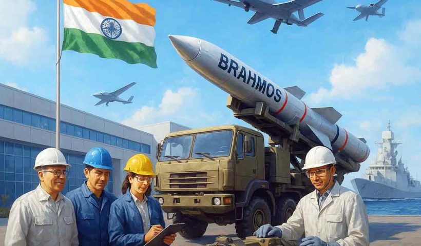 India targets ₹50,000 crore defence exports by 2029 under Modi government. From BrahMos missiles to drones, Make in India boosts global presence.