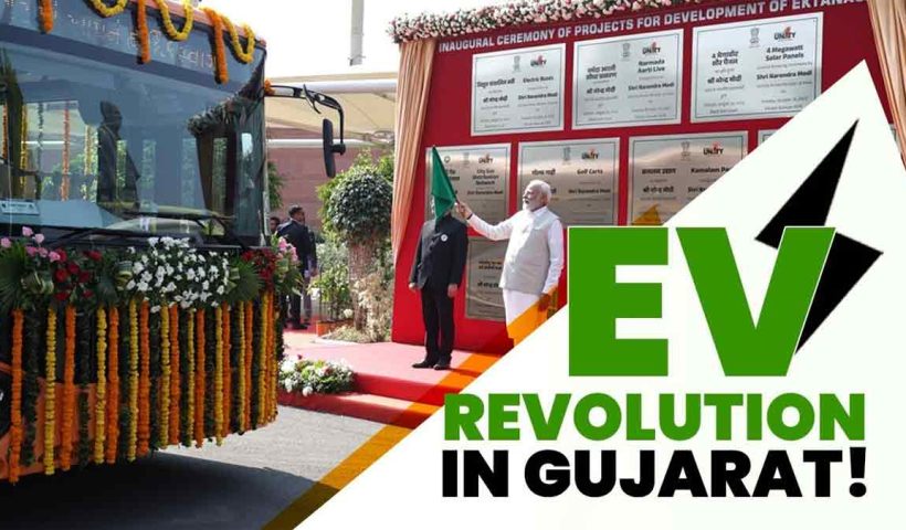 PM Modi Ekta Nagar e-bus inauguration
