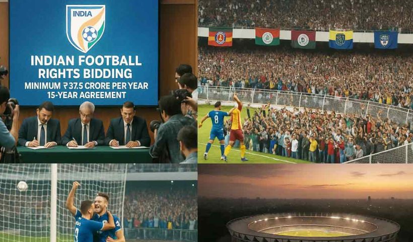 AIFF sets Rs 37.5 crore annual floor for Indian football media rights; bidders need Rs 250 crore net worth. 15-year deal, bids open on November 5