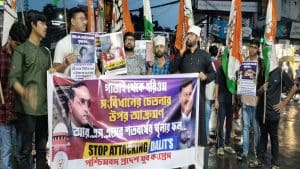 Youth Congress Takes to the Streets Protesting Attack on Chief Justice