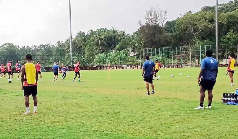 East Bengal FC are training hard at Salvador do Mundo Panchayat Ground near Panaji to gear up for the upcoming Super Cup. The Red and Gold brigade aim to deliver a strong performance for their fans.