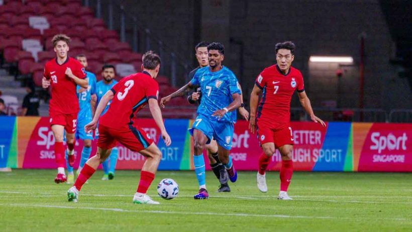 রহিম আলির গোল, সিঙ্গাপুরের কাছে হার বাঁচাল ভারত 2 india-draws-1-1-singapore-afc-asian-cup-2027-qualifier-rahim-ali-goal