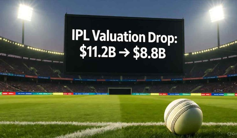 The Indian Premier League’s (IPL) valuation has fallen sharply to $8.8 billion in 2025, down from $11.2 billion in 2023. Analysts cite high costs, declining viewership, and sponsorship issues.