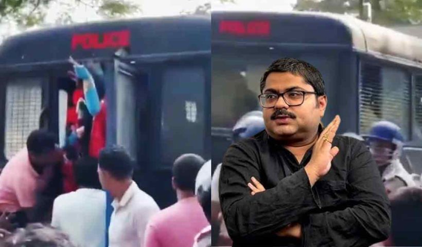 kakdwip-kali-idol-vandalism-prison-van-row-bangla-pokkh-suvendu-adhikari-slams-mamata-west-bengal