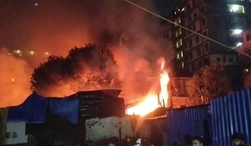 Early Morning Blaze on Amherst Street, 4 Fire Engines Battling Flames