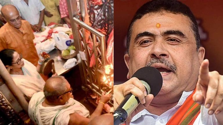 “কালীঘাটের মাতৃ-মূর্তির দিকে এঁটো ছুঁড়লেন মমতা!” বিস্ফোরক শুভেন্দু