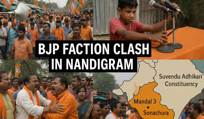 Nandigram BJP faction clash: Allegations of assault on a Dalit family’s minor boy by rival BJP groups amid internal feud over Mandal president post.