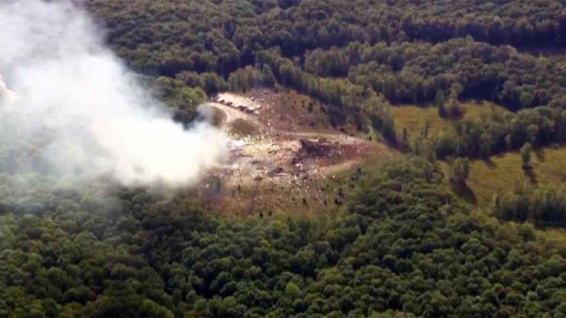 USA Tennessee Military Plant Blast: Massive explosion at Accurate Energetic Systems near Bucksnort kills several, many missing. Emergency teams at work.