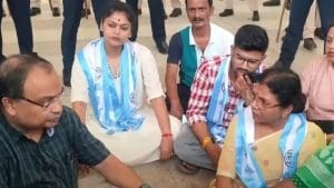 TMC Tripura Airport Protest