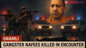 UP Police killed gangster Nafees in an encounter in Shamli. He faced 34 criminal cases and carried a ₹1 lakh reward, highlighting Yogi Adityanath’s zero-tolerance policy against crime.