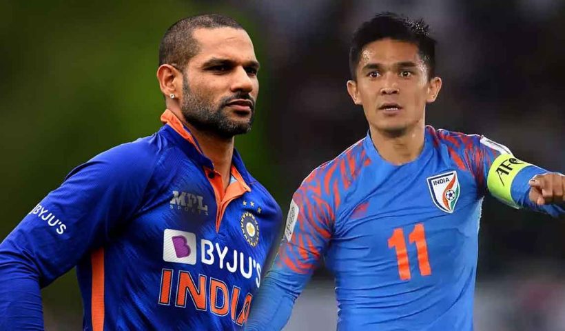 shikhar-dhawan-message-to-sunil-chhetri-inspiring-tweet-after-retirement
