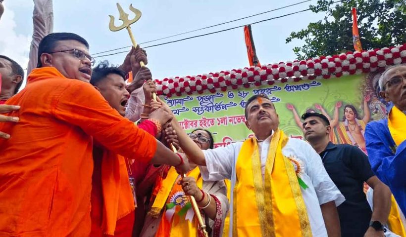 BJP leader Suvendu Adhikari criticized Trinamool Congress at a cultural event in Kathi, urging protection for Booth Level Officers (BLOs) and stressing election integrity amid heated political debate in West Bengal.