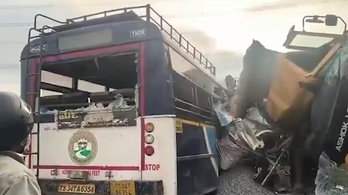 Telangana Bus Accident 19 Dead