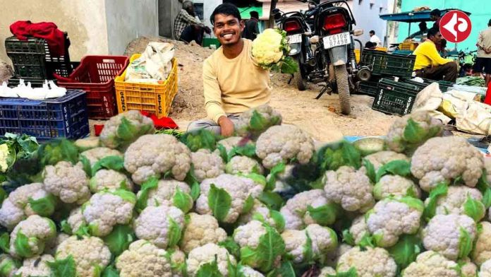 cauliflower in market
