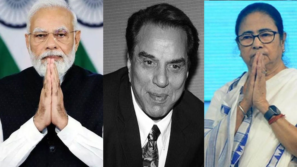 PM Modi Mamata Condole Dharmendra
