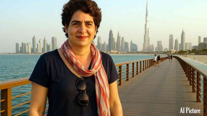 riyanka-gandhi-dubai-vacation-after-bihar-election-setback