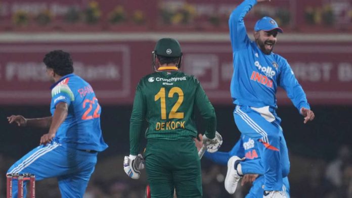 india-vs-south-africa-ranchi-odi-kuldeep-harshit-win