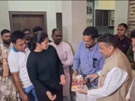 suvendu-adhikari-congratulates-richa-ghosh-siliguri-visit