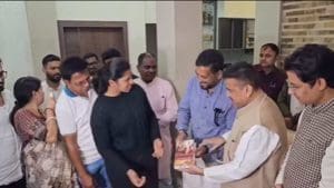 suvendu-adhikari-congratulates-richa-ghosh-siliguri-visit