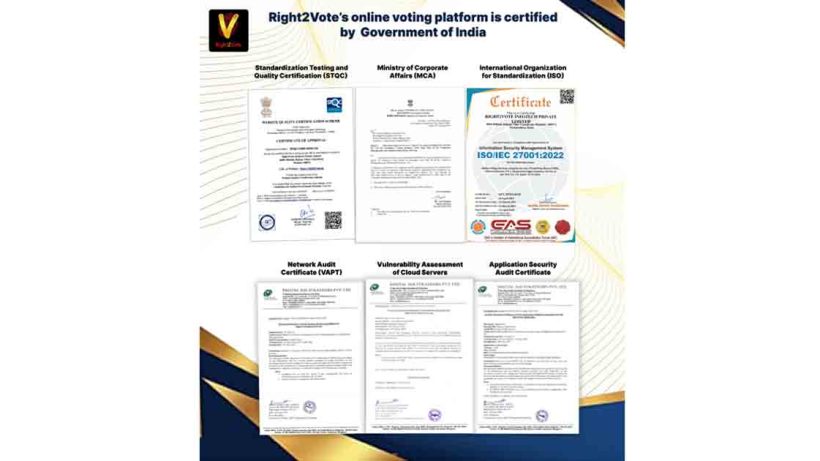 India’s Most Trusted eVoting Platform Certified by STQC, ISO & MCA