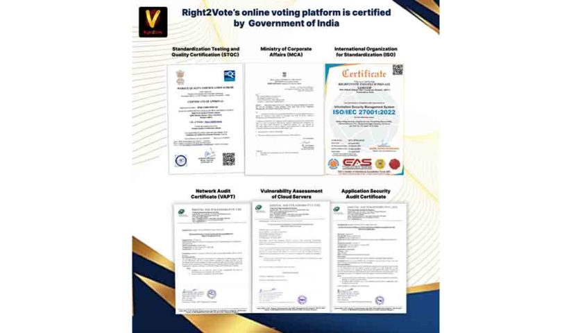 India’s Most Trusted eVoting Platform Certified by STQC, ISO & MCA
