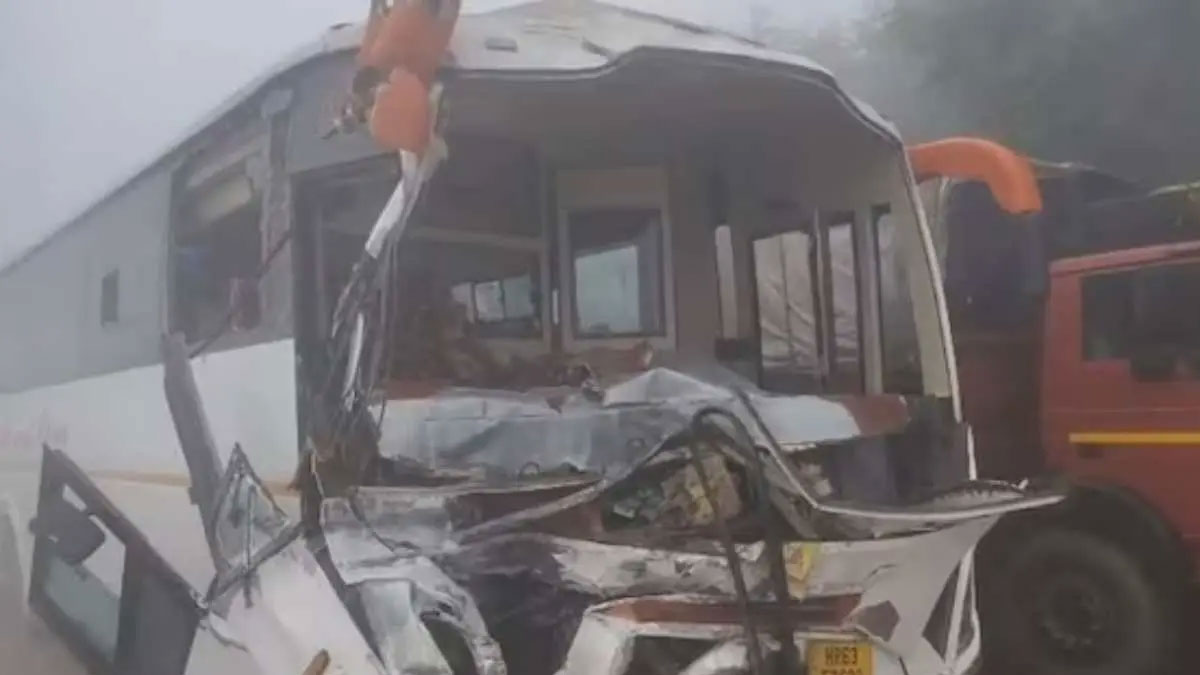 Haryana Highway Chaos: Fog Causes Multi-Bus Accident