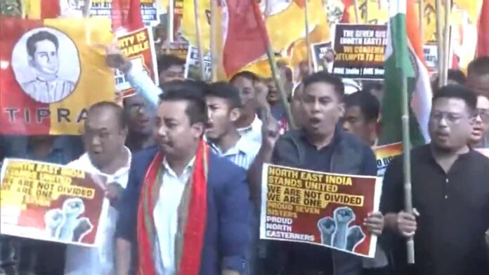 agartala-ytf-protest-bangladesh-assistant-high-commission