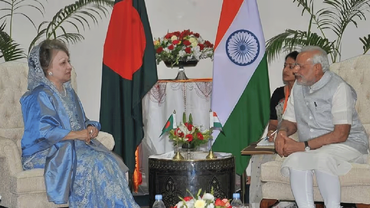 PM Modi and Sheikh Hasina on Khaleda Zia death
