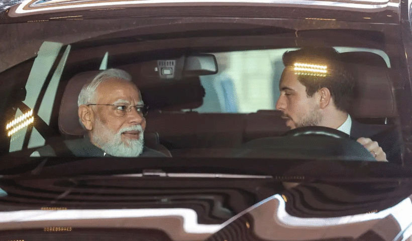 Crown Prince Drives PM Modi to Jordan Museum