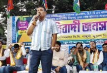 শুভেন্দুর থেকে পদ্ম নিয়ে তৃণমূলের মঞ্চে হুঙ্কার সুনীলের sunil-singh-tmc-rally-bjp-controversy