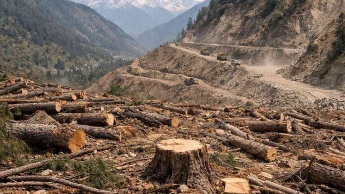 uttarkashi-gangotri-highway-project-tree-cutting-himalayan-environment-crisis