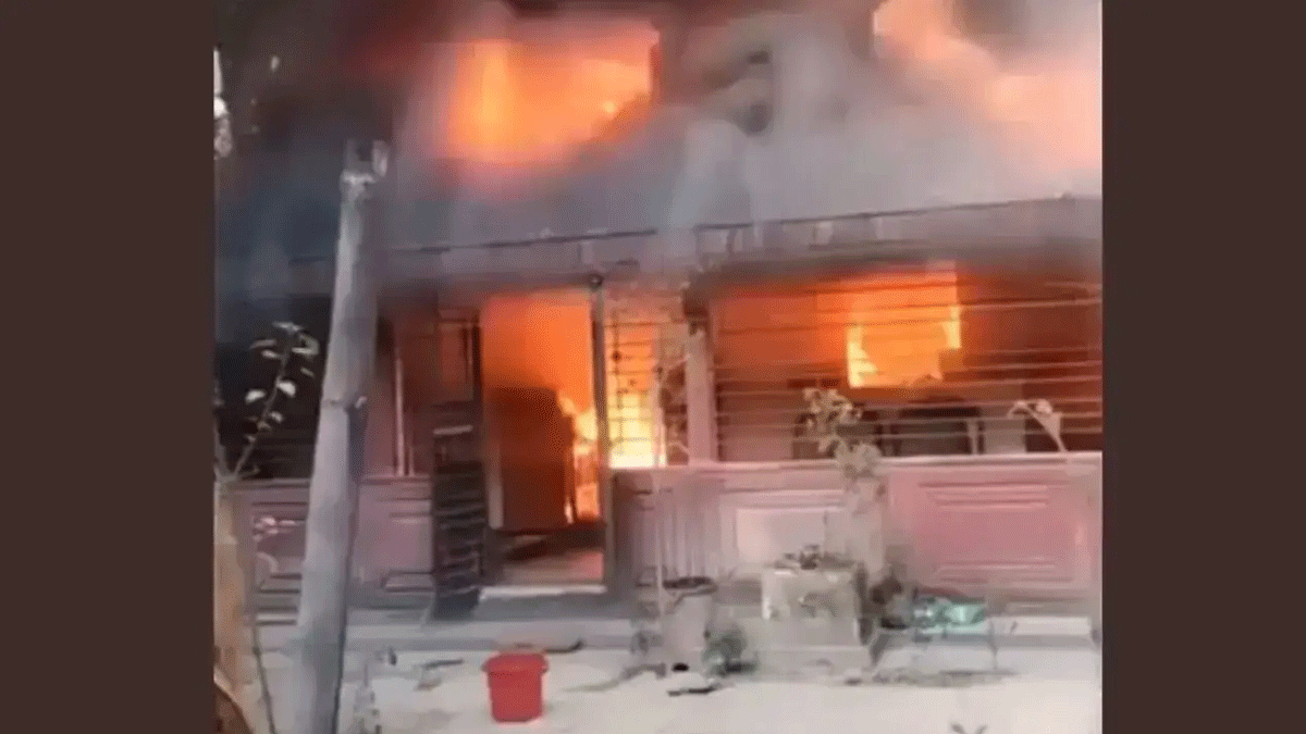 Bangladesh Hindu teacher home torched