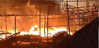 Fire at Gangasagar Mela
