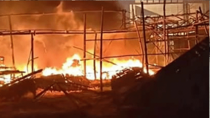 Fire at Gangasagar Mela
