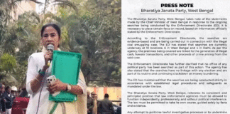 BJP Press Note on I-PAC ED raid