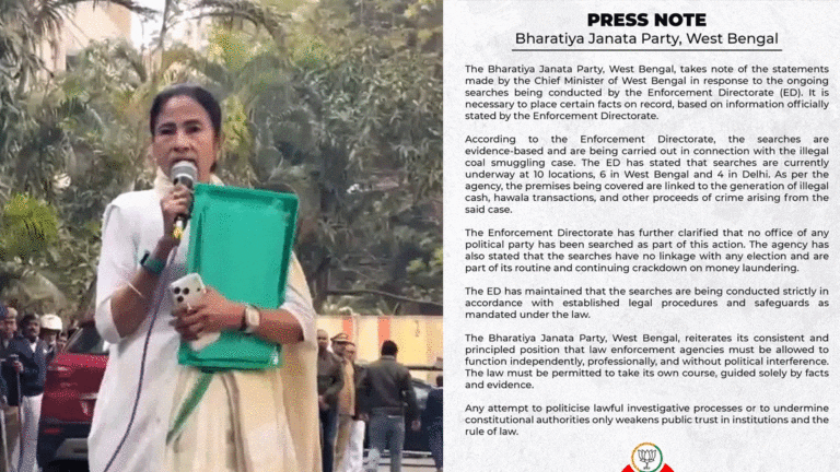 BJP Press Note on I-PAC ED raid